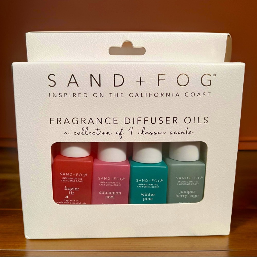 Sand & Fog California Coast NWT Collection of 4 Classic Scents Diffuser Oils